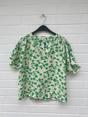 Only JDY 2/4 Shirt Kleeblatt Grün Weiß GrS