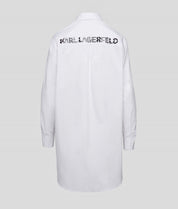 KARL LAGERFELD Tunic Shirt Hemdkleid 100% Cotton weiß
