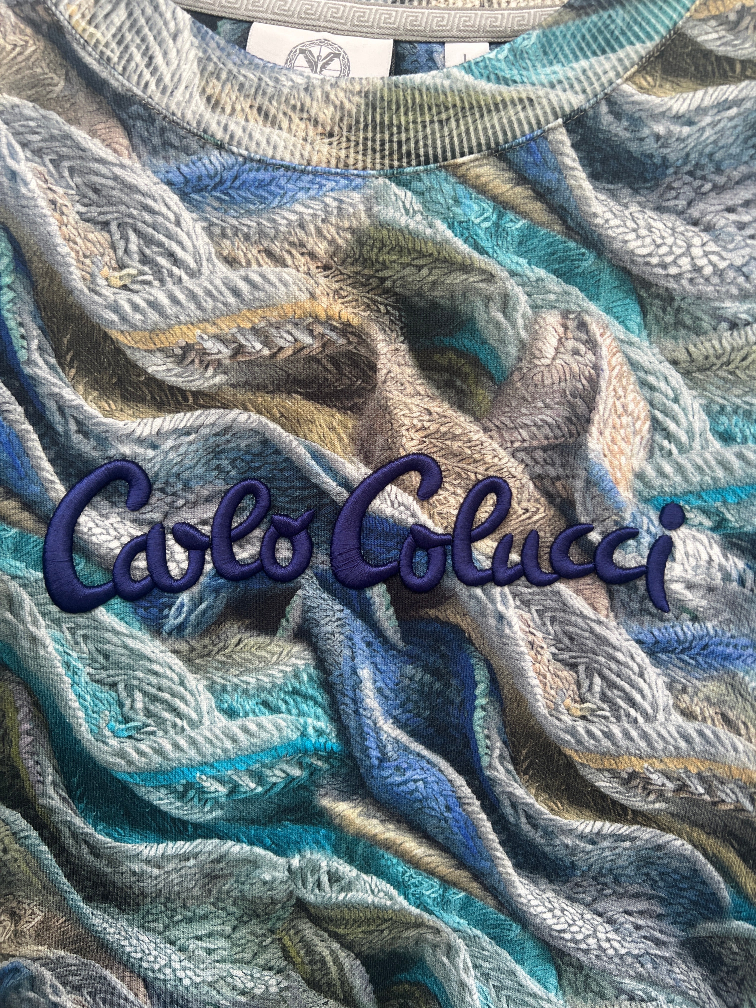 Carlo Colucci Sweatshirt grünblau (GrL)