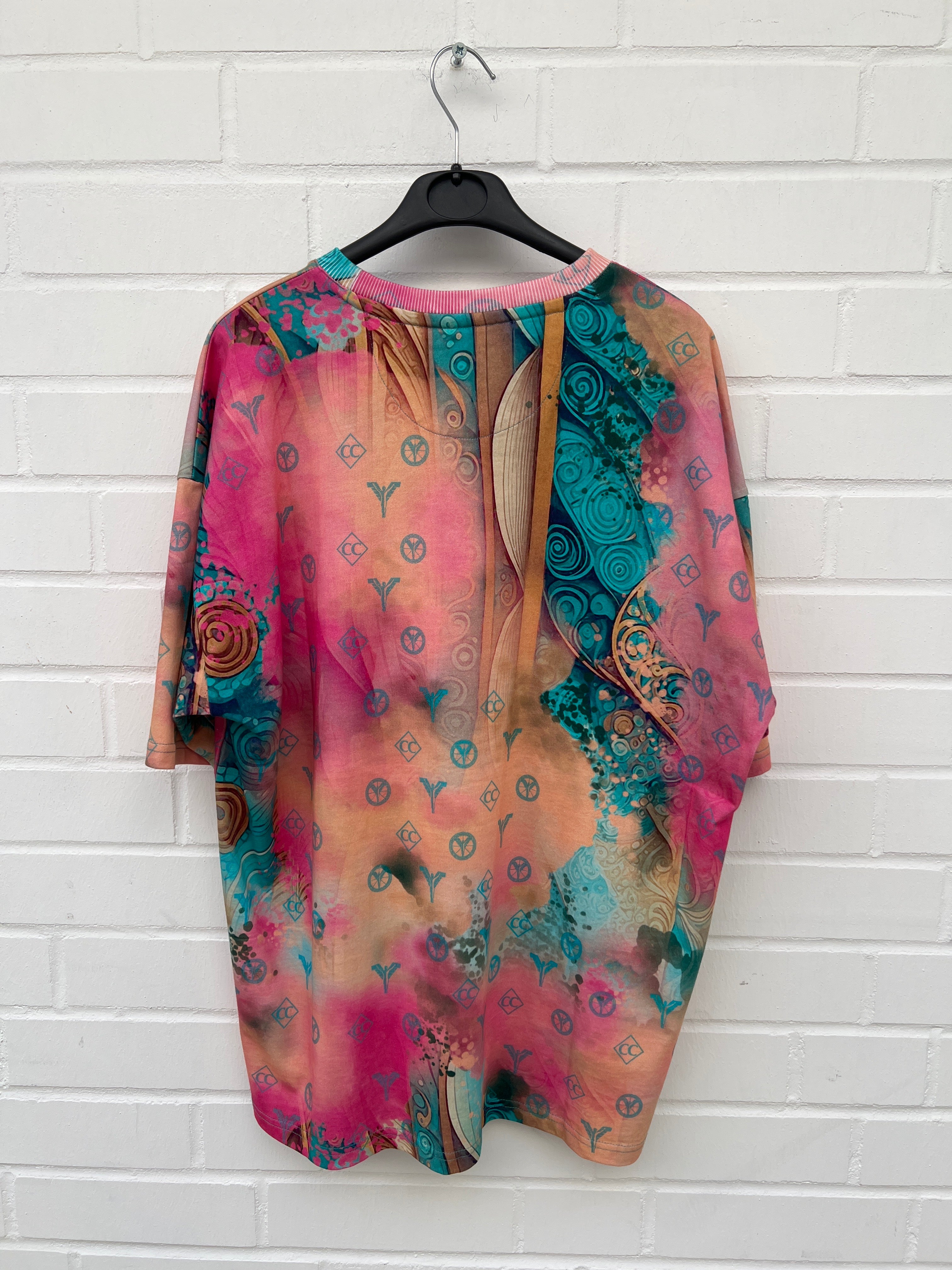 Carlo Colucci Tshirt pink muster