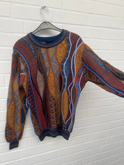 Carlo Colucci 3D Strickpullover Pullover braun blau C13301 COL79