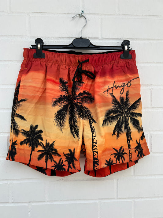 (10) Badehose orange palme