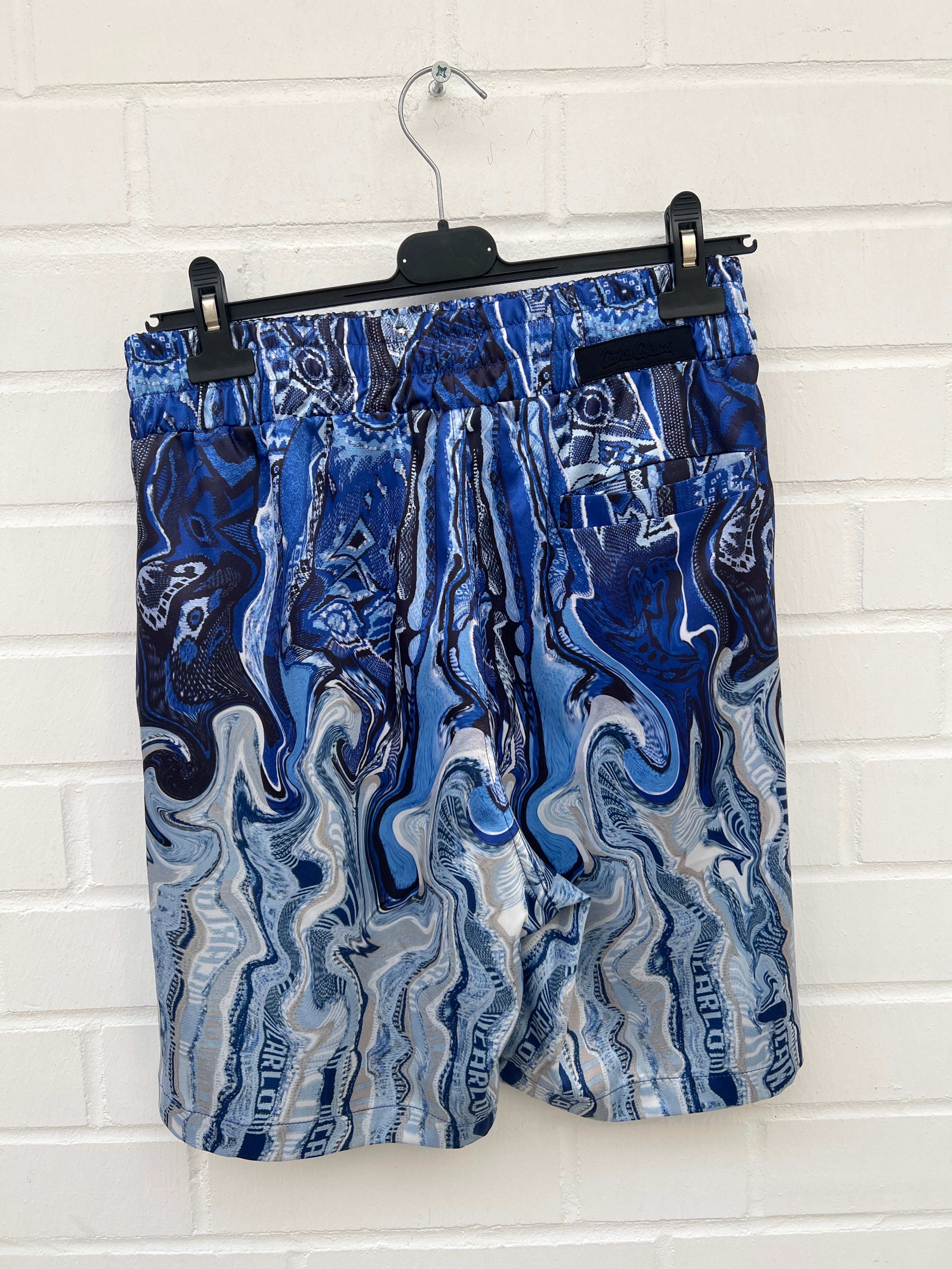 (17) Carlo Colucci Badehose Satin blau