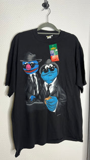 Vintage The Blue Brothers Sesam Street Tshirt schwarz blau Gr. XL