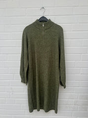Vero Moda Curve Pullover Zip-Kleid in grün Gr46