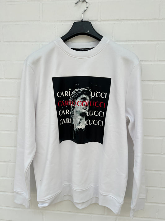 (Stange3) CC Sweatshirt weiß muster Gr.L