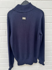 (Stange4) Carlo Colucci Strick Pullover dunkelblau