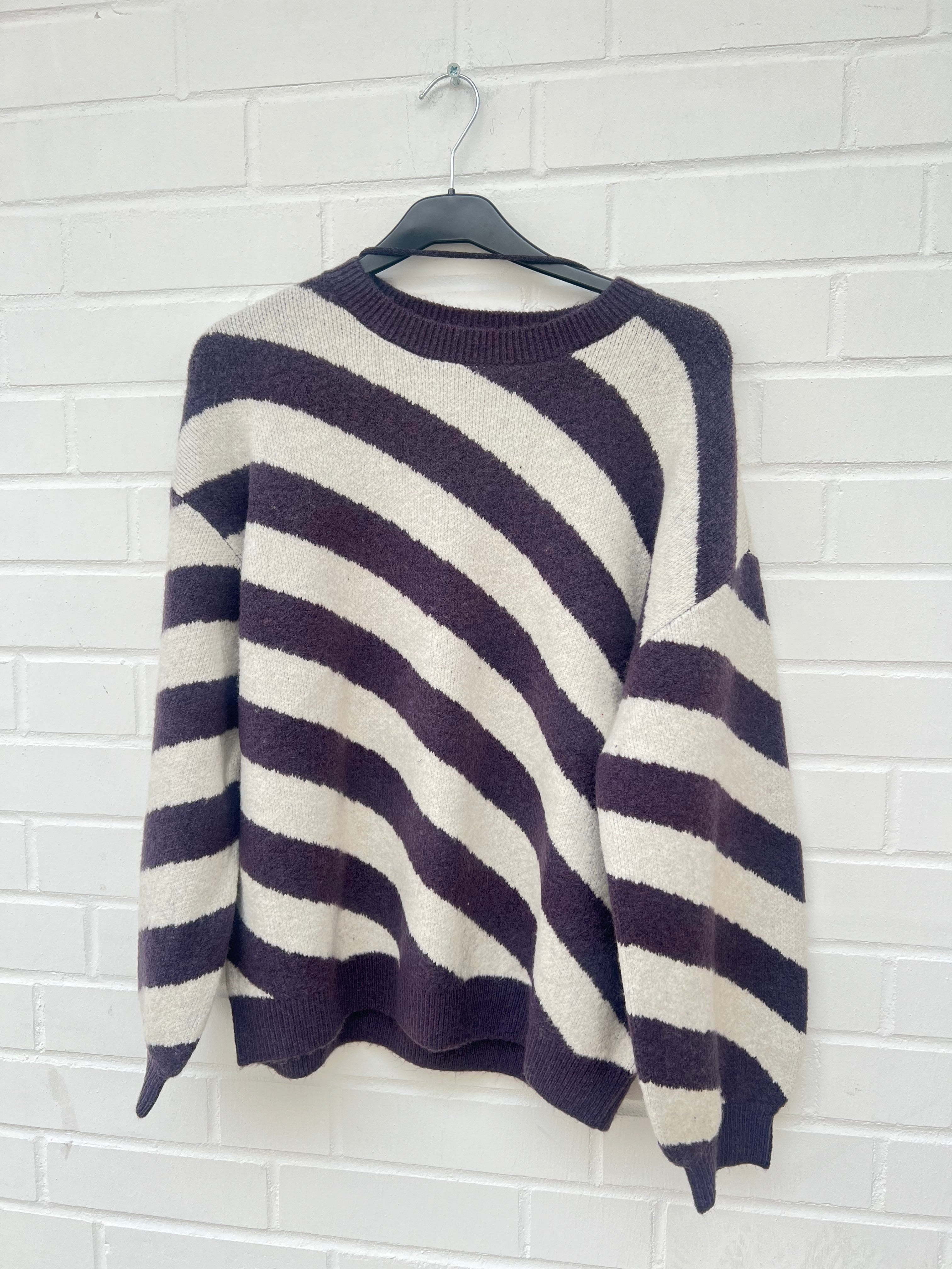 Vero Moda Curve Pullover gestreift weiß lila Gr46