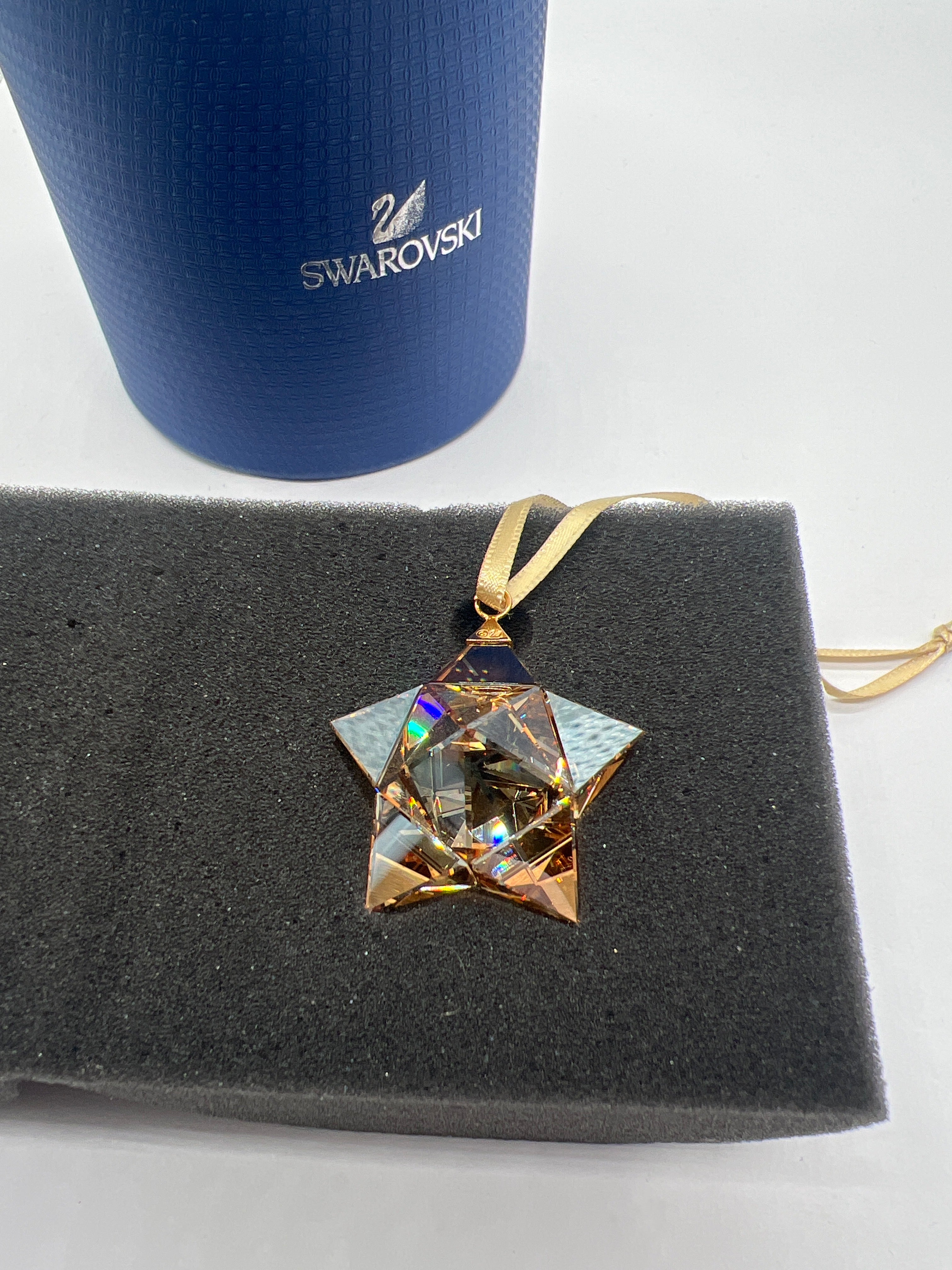 SWAROVSKI Weihnachtsstern Aufhängedeko Weihnachtsbaum Christmas Star Gold (5223596)