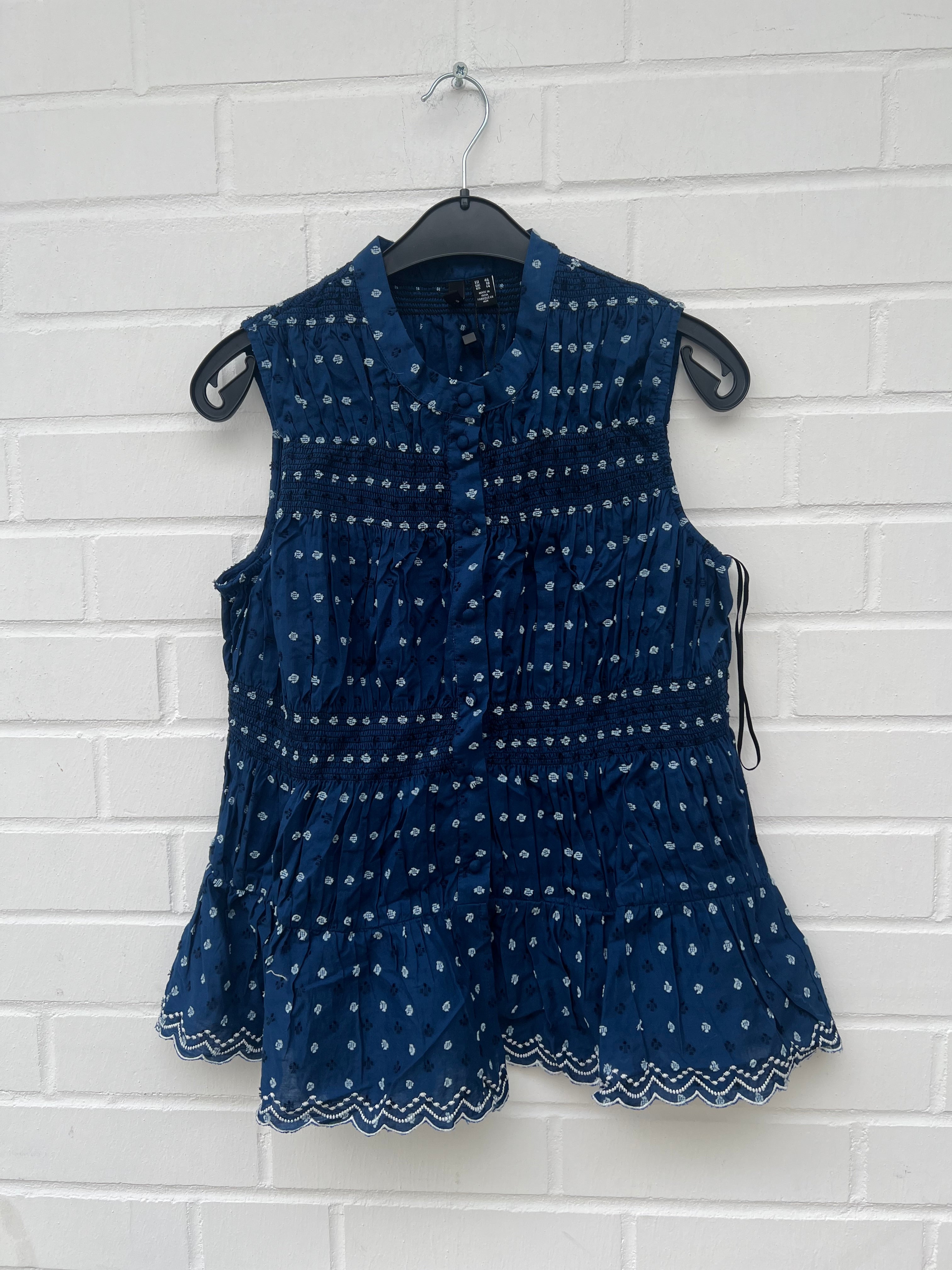 Vero Moda Curve Bluse kurzarm in Blau Gr46