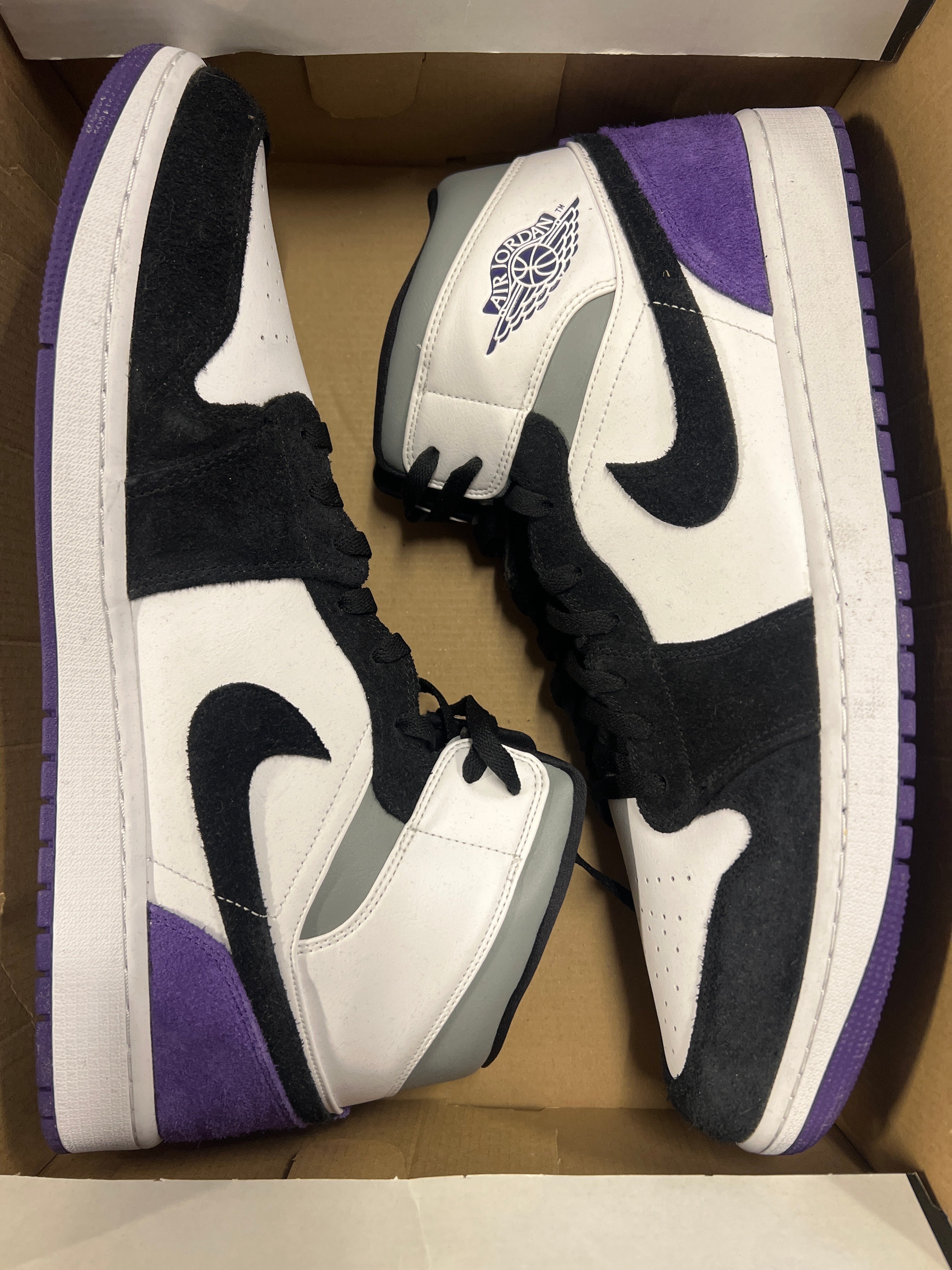 Nike Air Jordan 1 Mid SE Purple Black Gr51.5