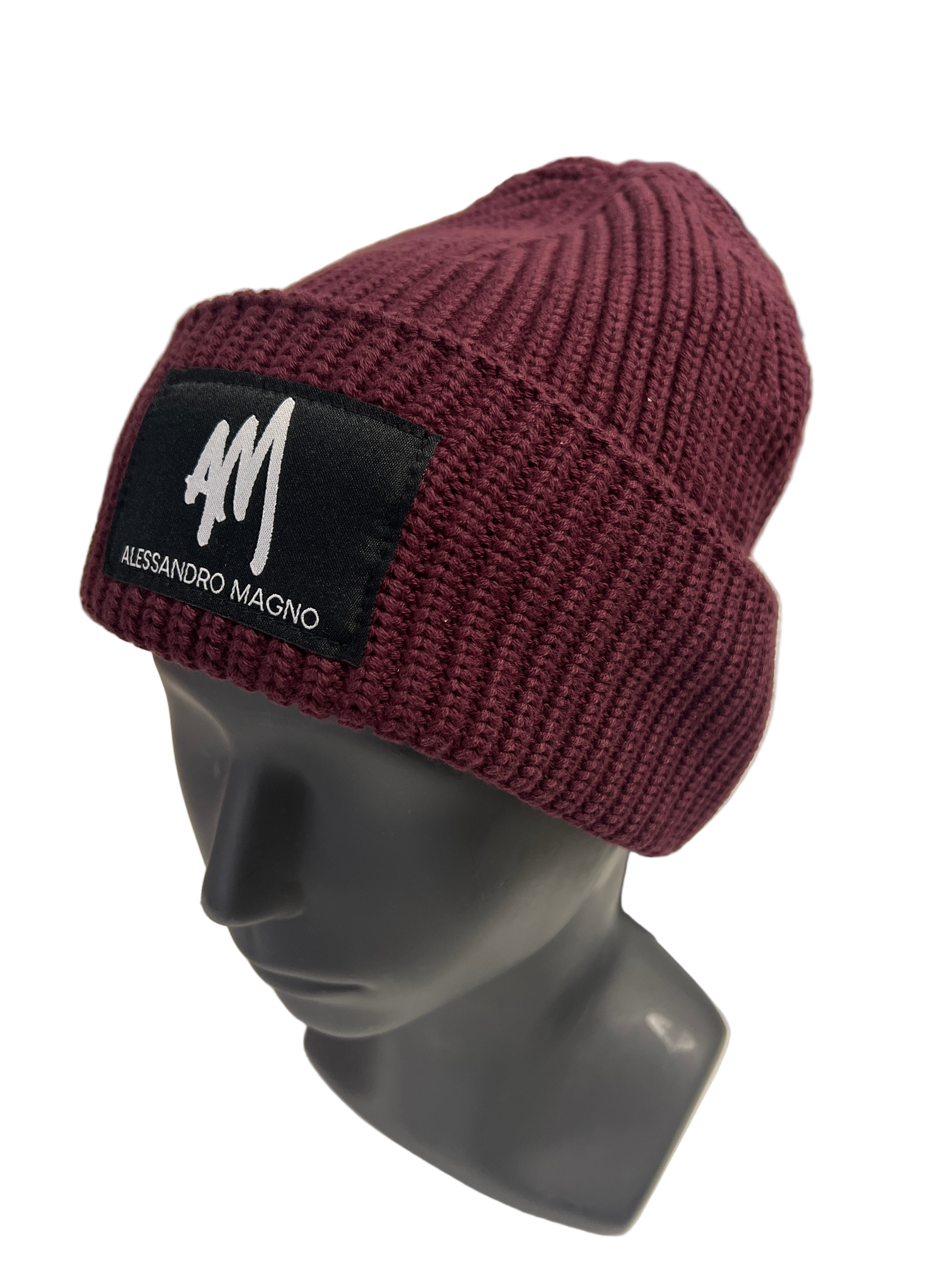 Alessandro Magno Strickmütze Bordeaux