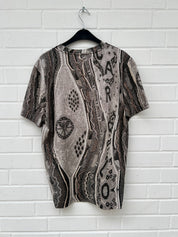(Stange4) Carlo Colucci Tshirt grau muster Gr.L