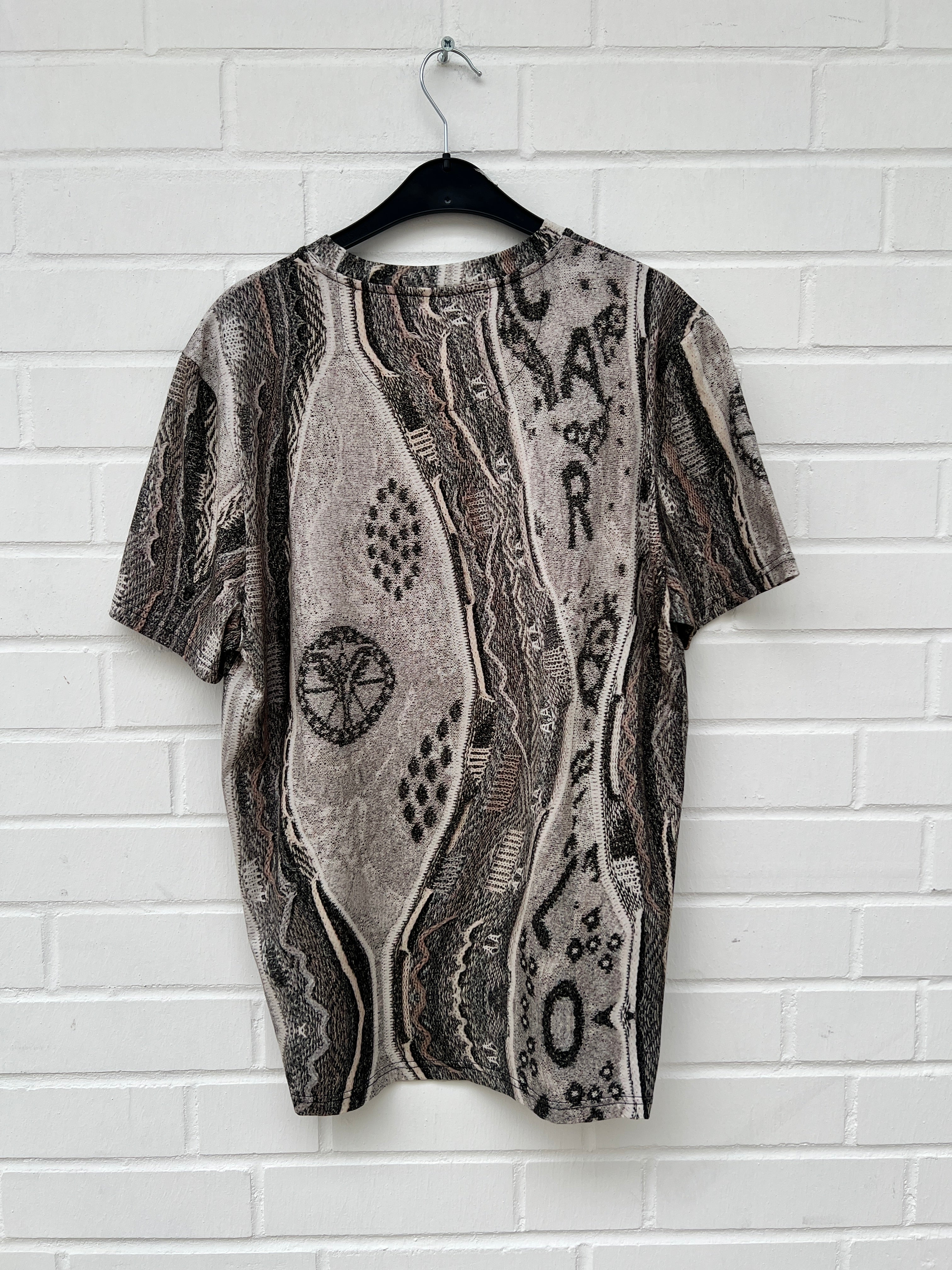 (Stange4) Carlo Colucci Tshirt grau muster Gr.L