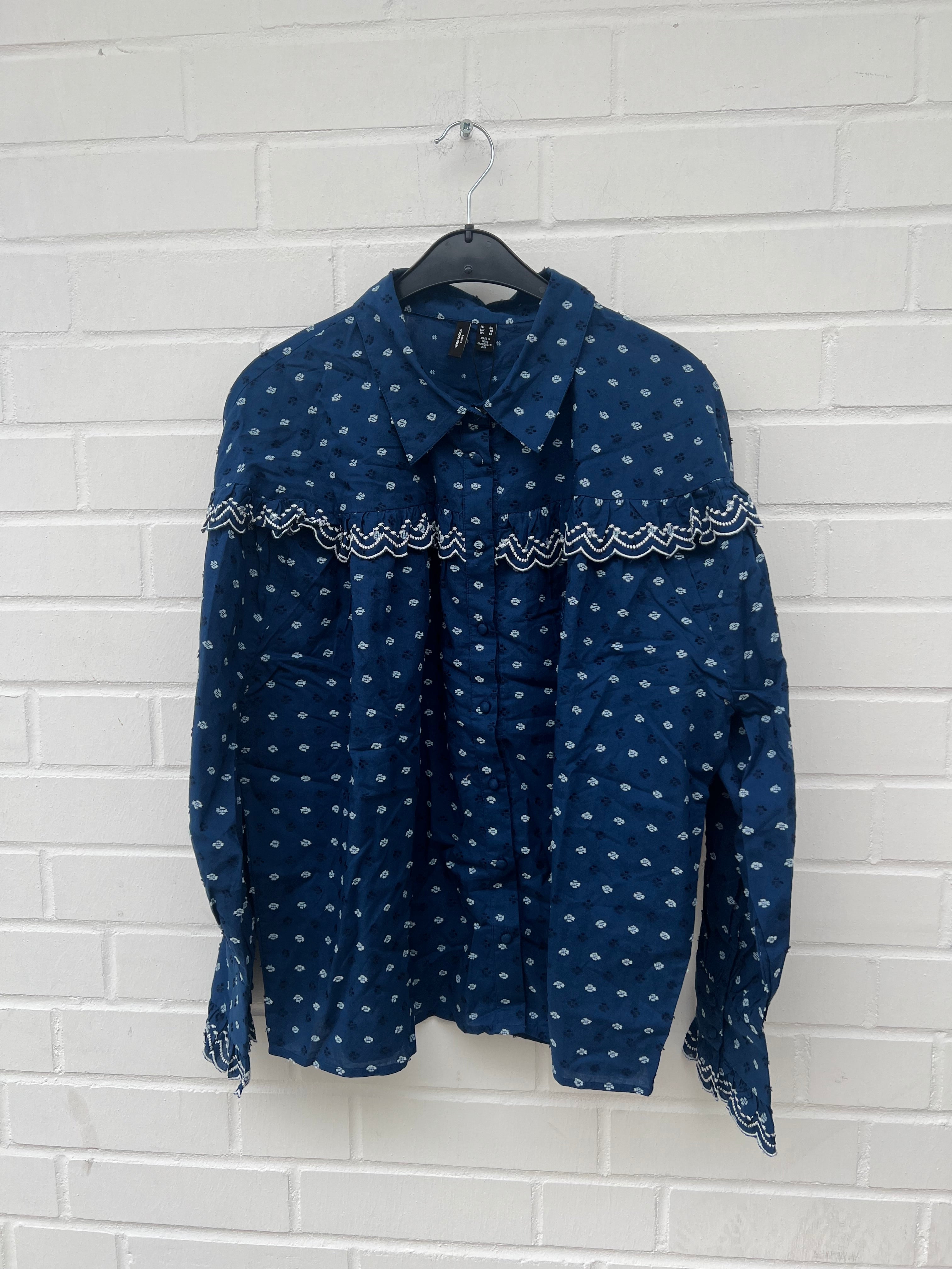 Vero Moda Curve Bluse in blau muster Gr46