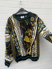 (89) Carlo Colucci 3D Strickpullover Pullover schwarz gelb  C12507 COL 471