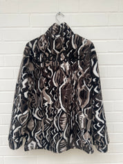 (194) Carlo Colucci Teddyjacke Knöpfe braun schwarz