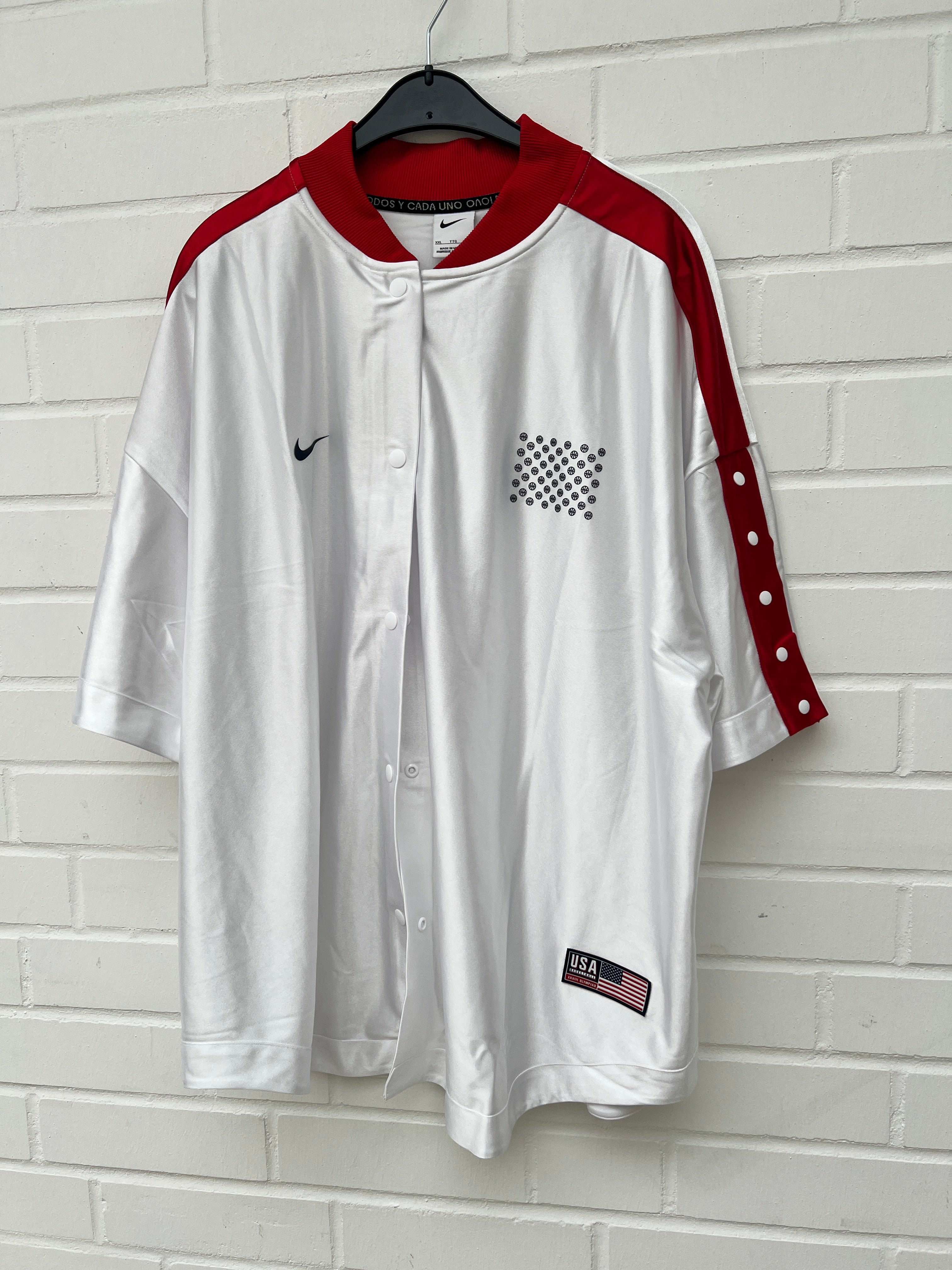 (Stange4) Nike Basketball Shirt weißrot Gr.XXL