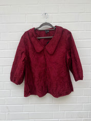 Vero Moda Curve Crop Bluse Rot Muster Gr46