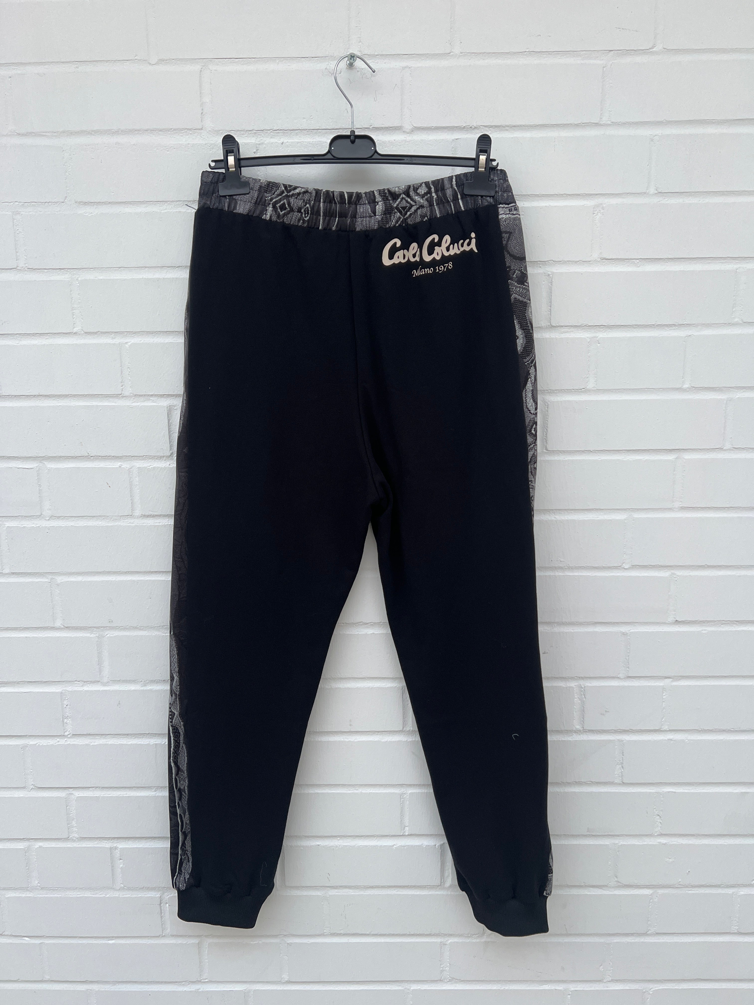 Carlo Colucci Hose schwarz muster