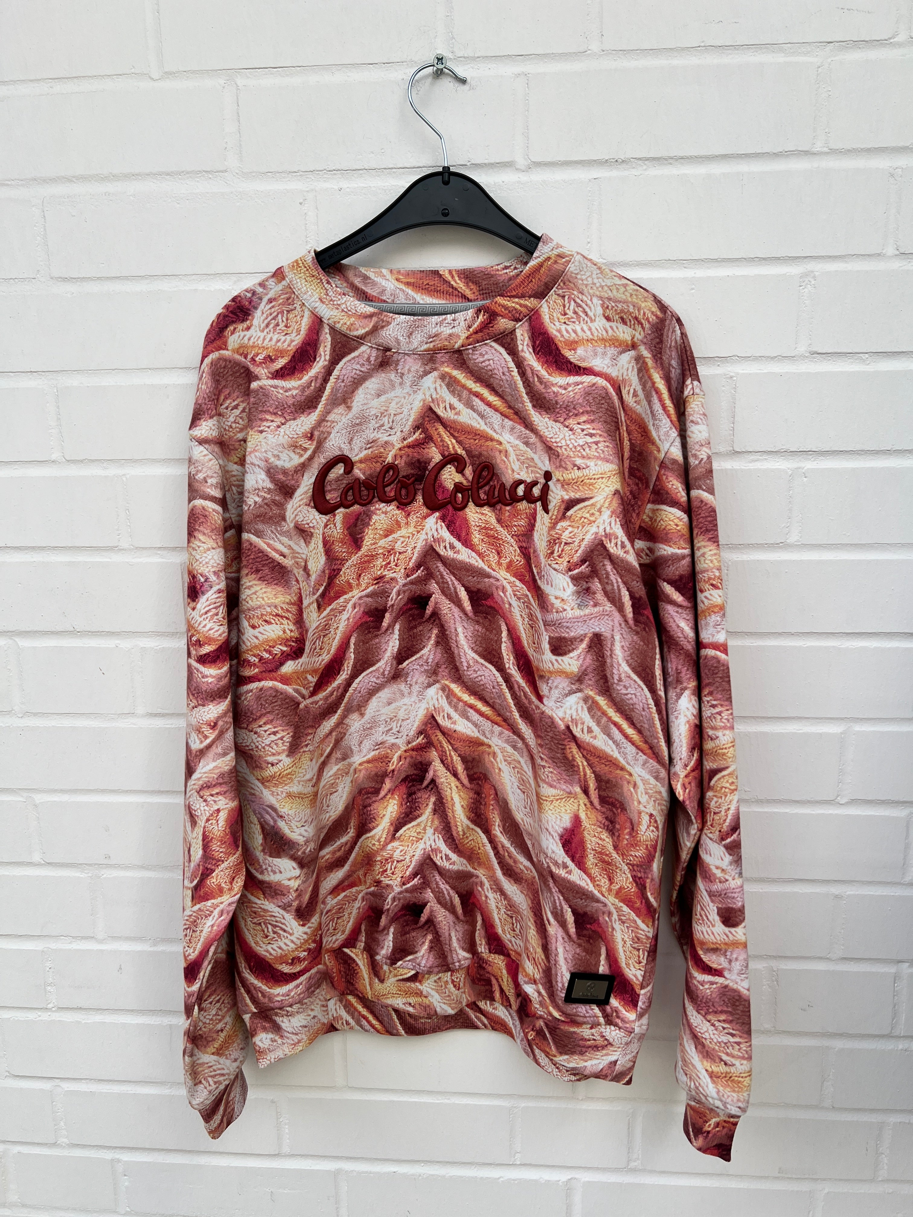 (74) Carlo Colucci Sweatshirt orange muster