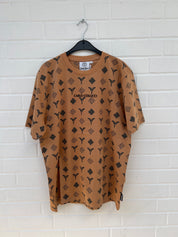 Original UVP 90€ Carlo Colucci Tshirt braun / weiß / schwarz