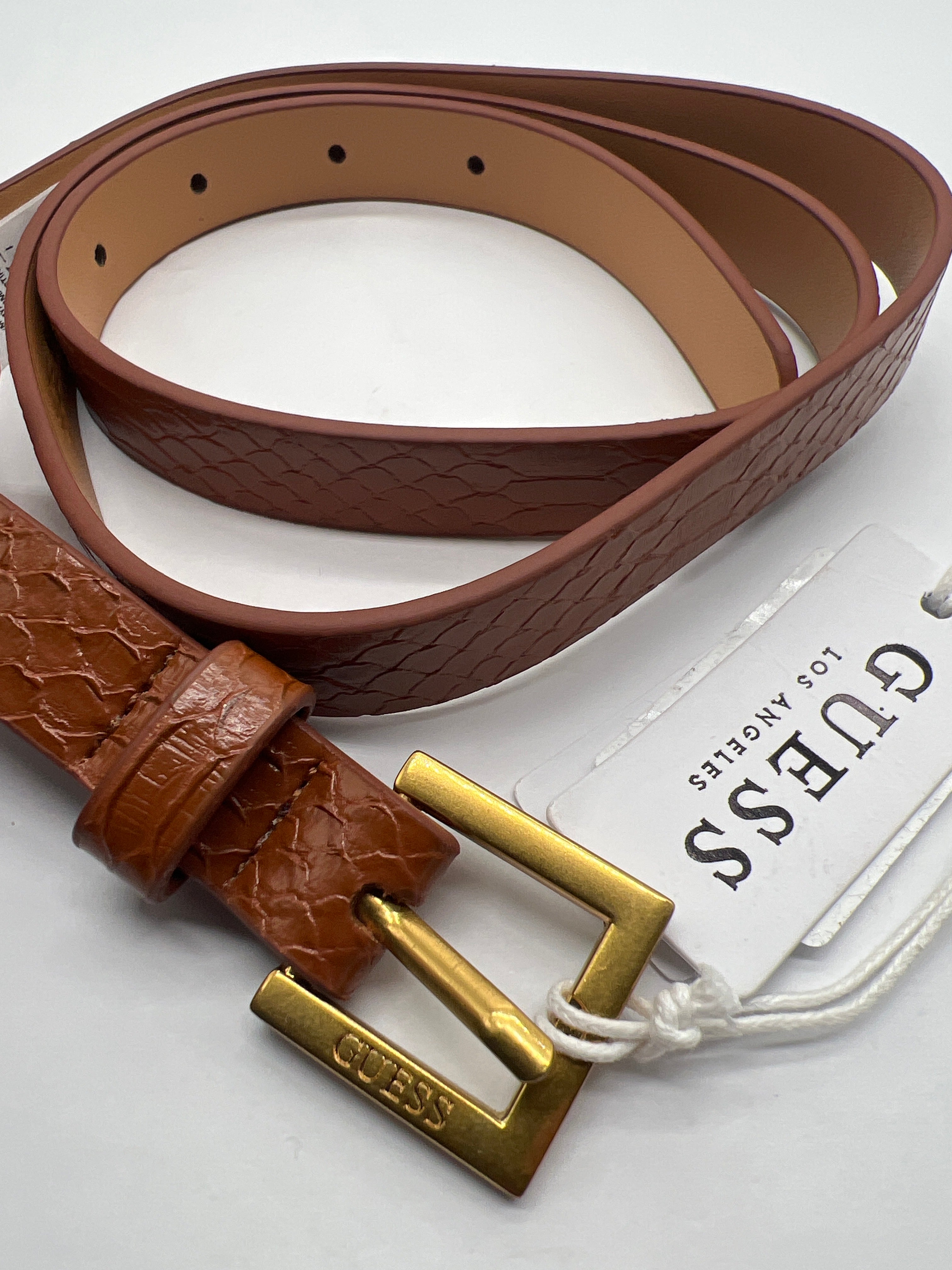 GUESS Gürtel Schlagen Optik Braun GrM