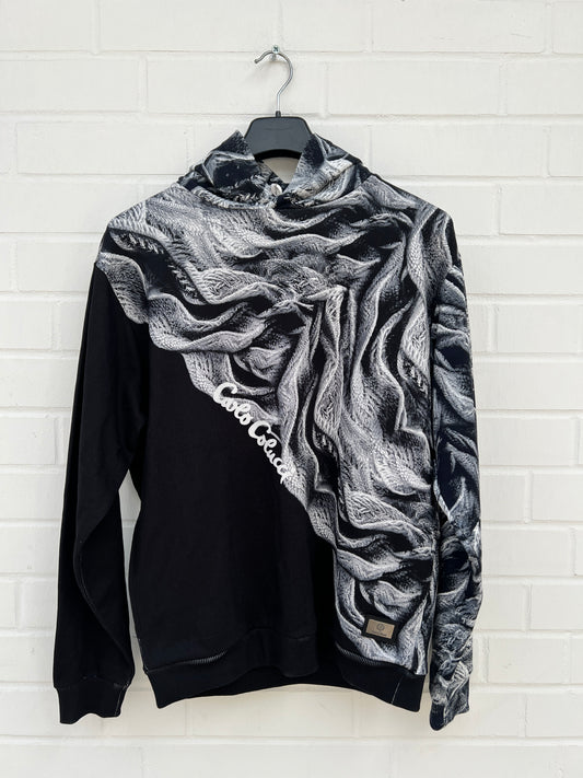 (Stange2) Carlo Colluci Hoodie schwarzweiß Gr.M