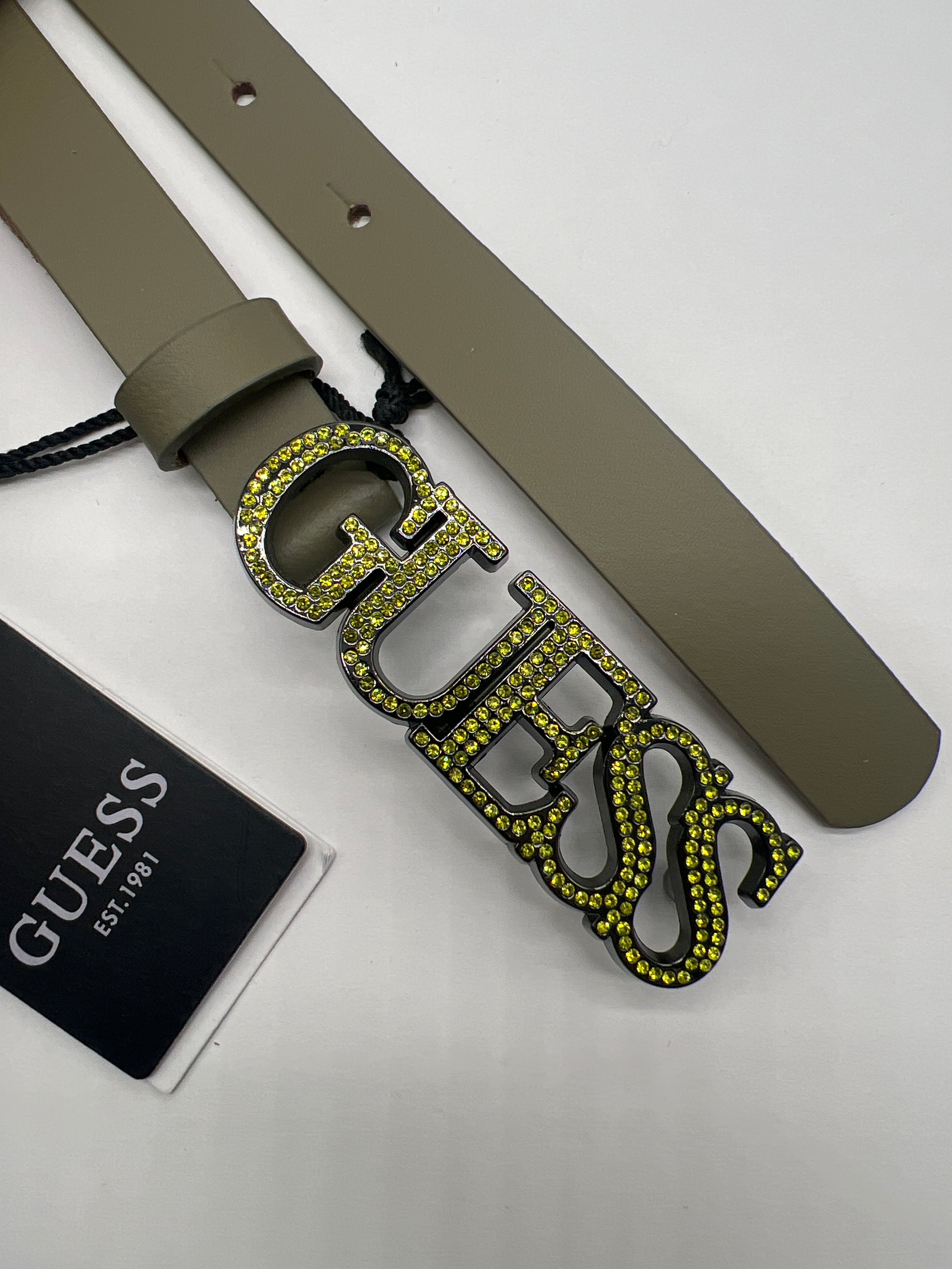 GUESS Gürtel Grün Glitzer