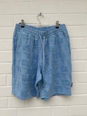 Carlo Colucci Frottee Poloshirt Set hellblau GrXS