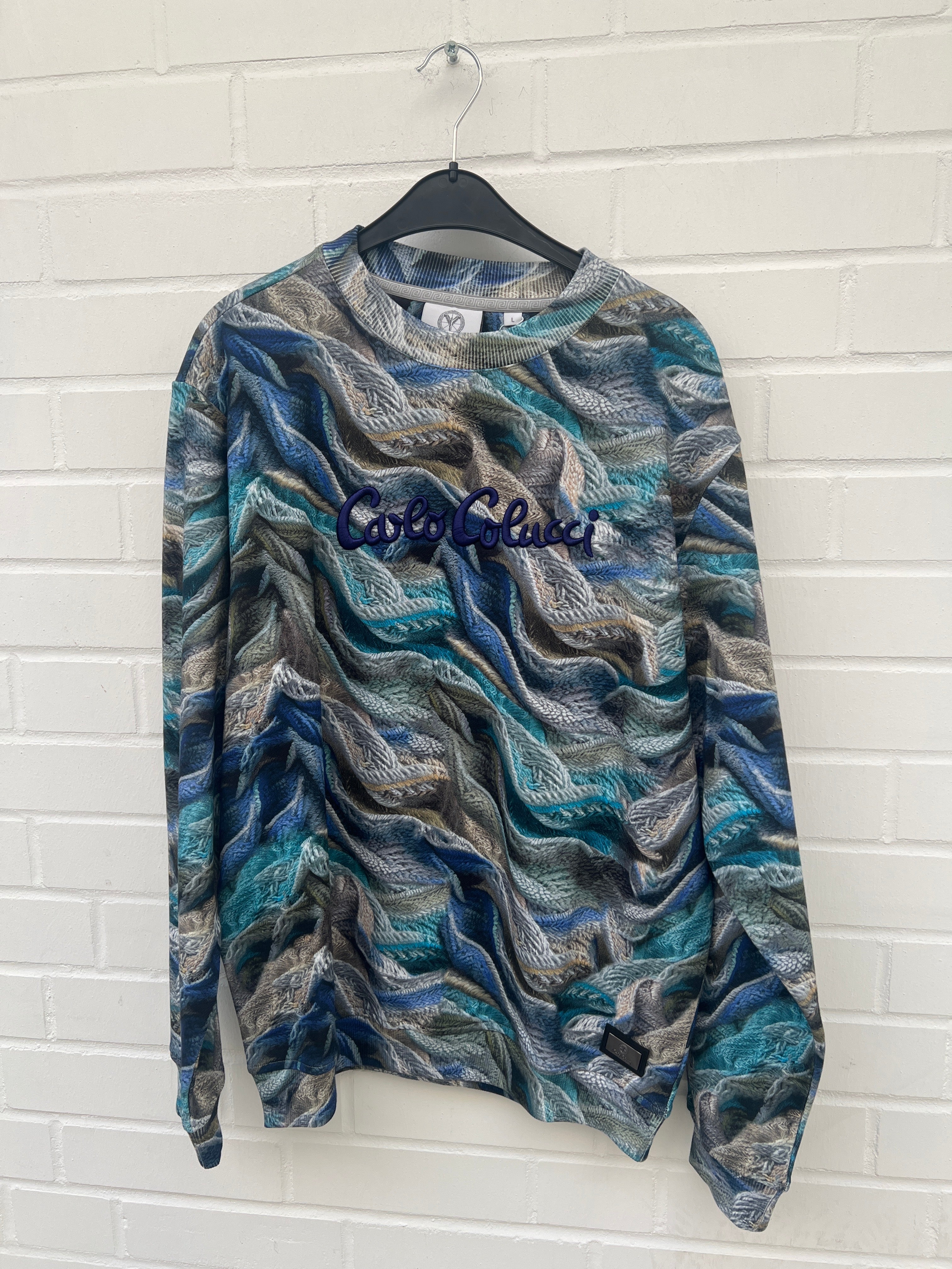 Carlo Colucci Sweatshirt grünblau (GrL)