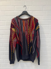 Carlo Colucci 3D Strickpullover grau bunt GrL