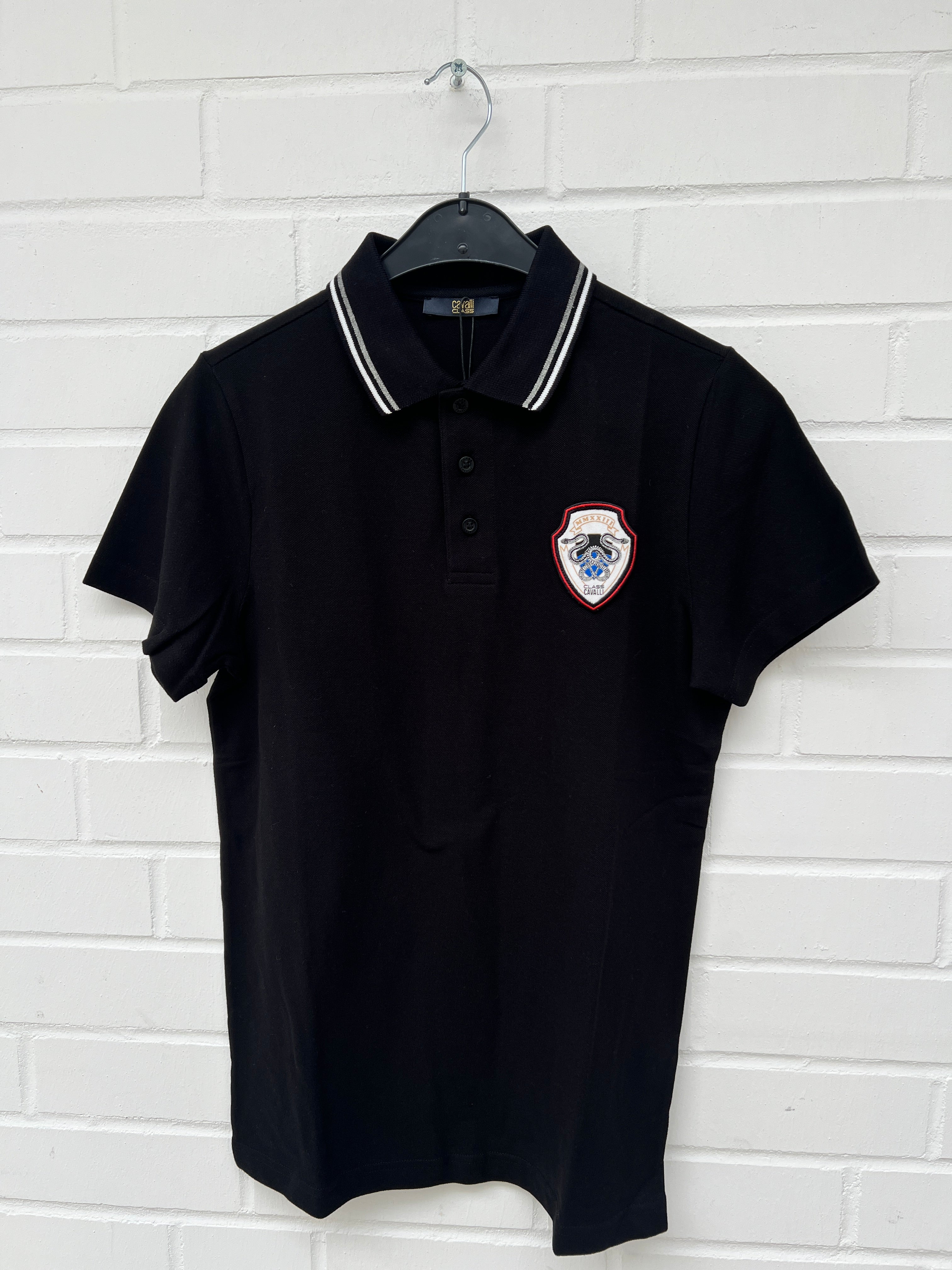 (67) Cavalli Class Poloshirt schwarz
