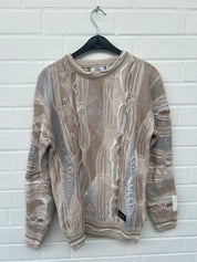 Carlo Colucci 3D Strickpullover Pullover beige weiß C10802 COL 561
