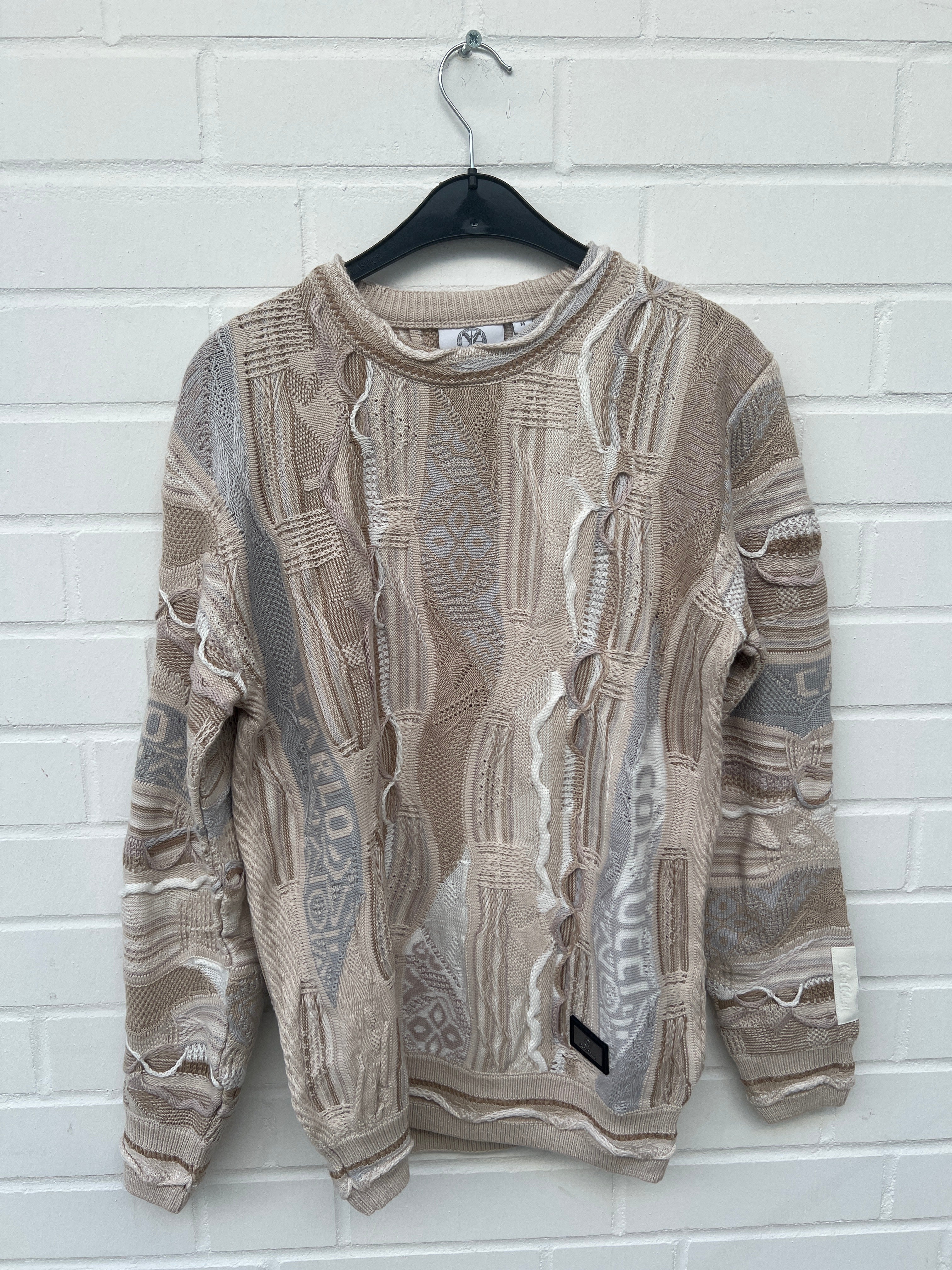 Carlo Colucci 3D Strickpullover Pullover beige weiß C10802 COL 561