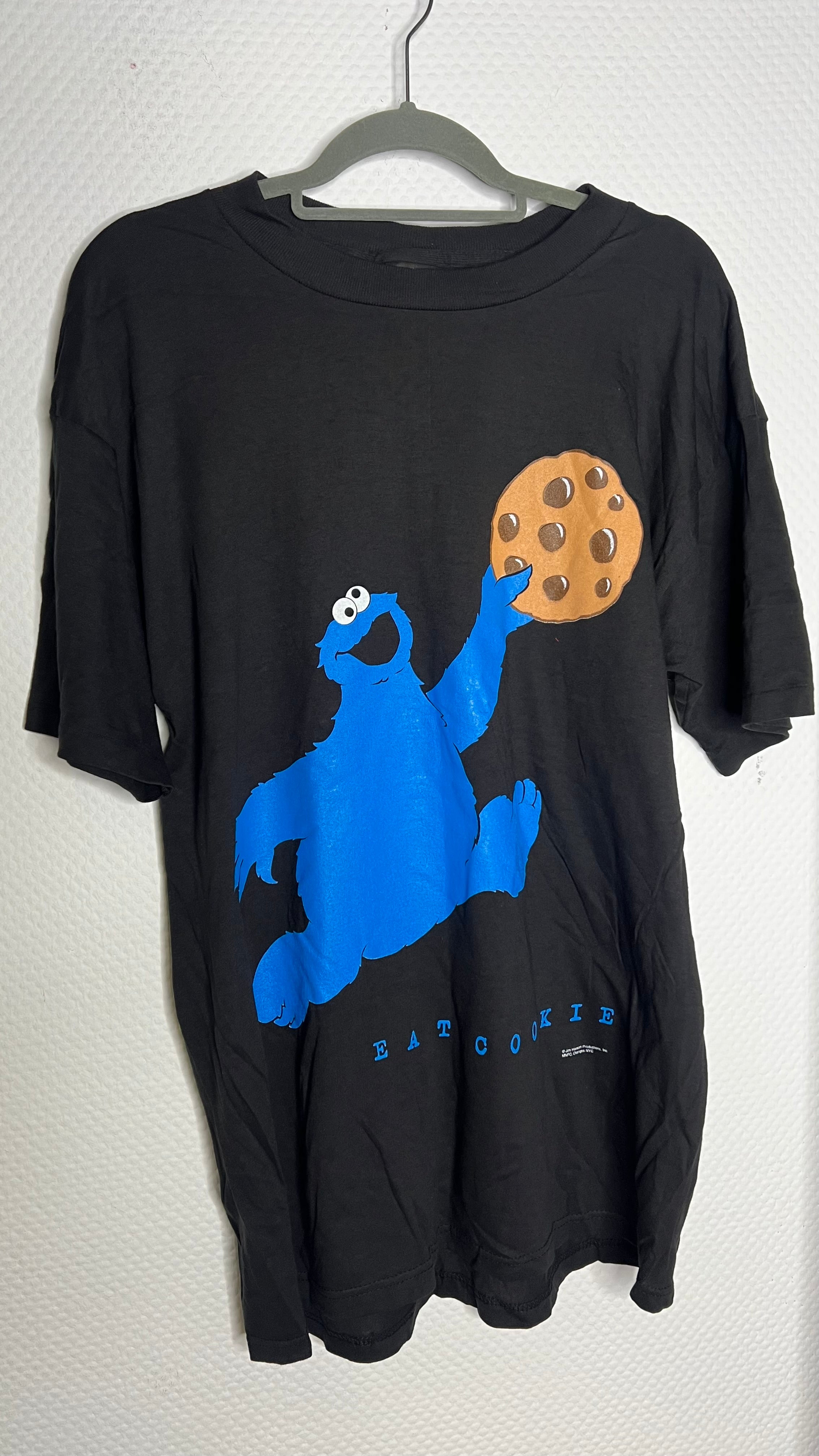 Vintage Just Eat Cookie Tshirt Schwarz Blaz Gr.L