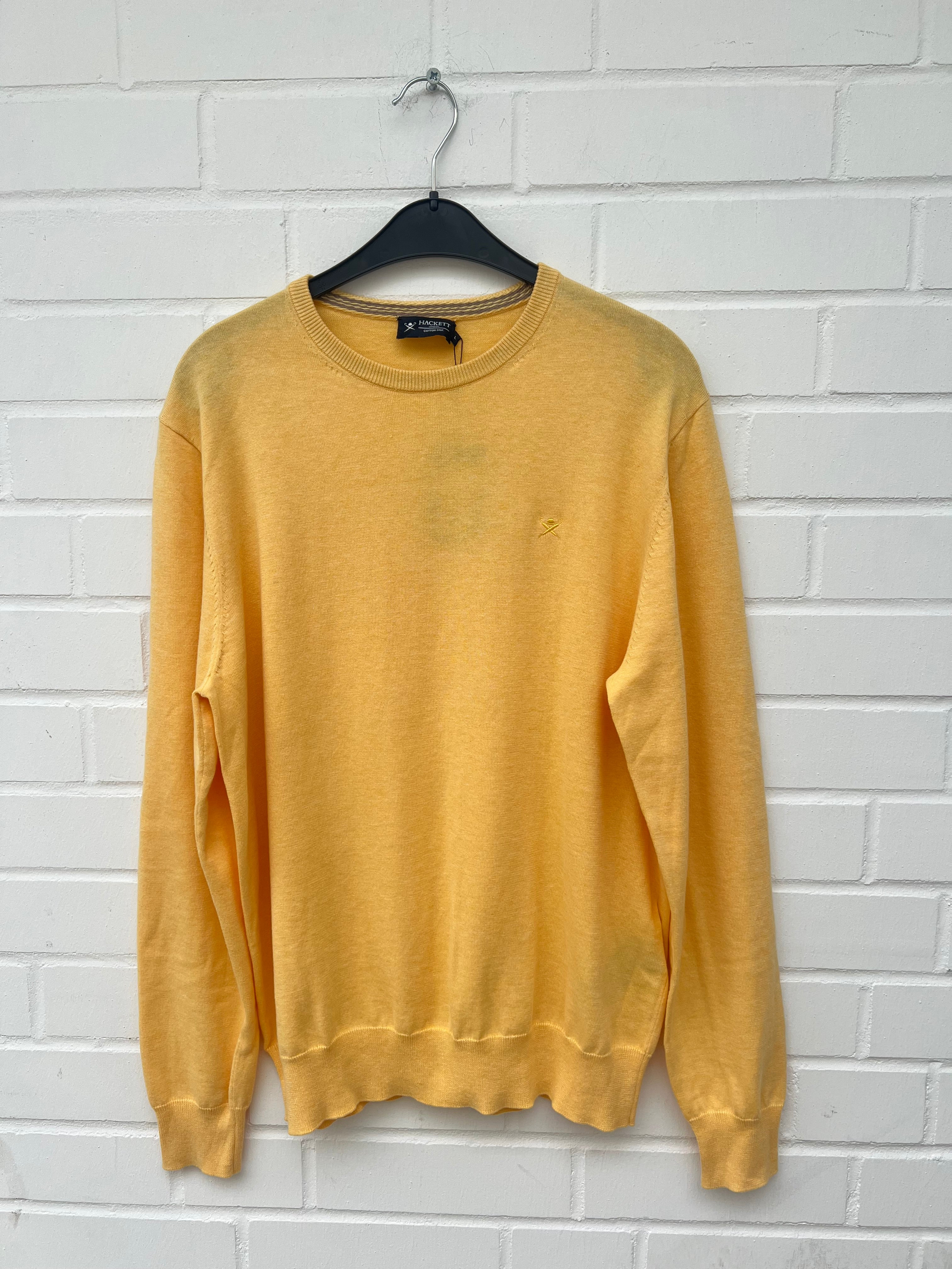 HACKETT LONDON Long Sleeve 100% Cotton Silk lemon gelb
