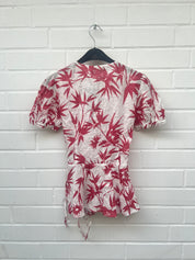 RALPH LAUREN Bluse weiß rot GrXS