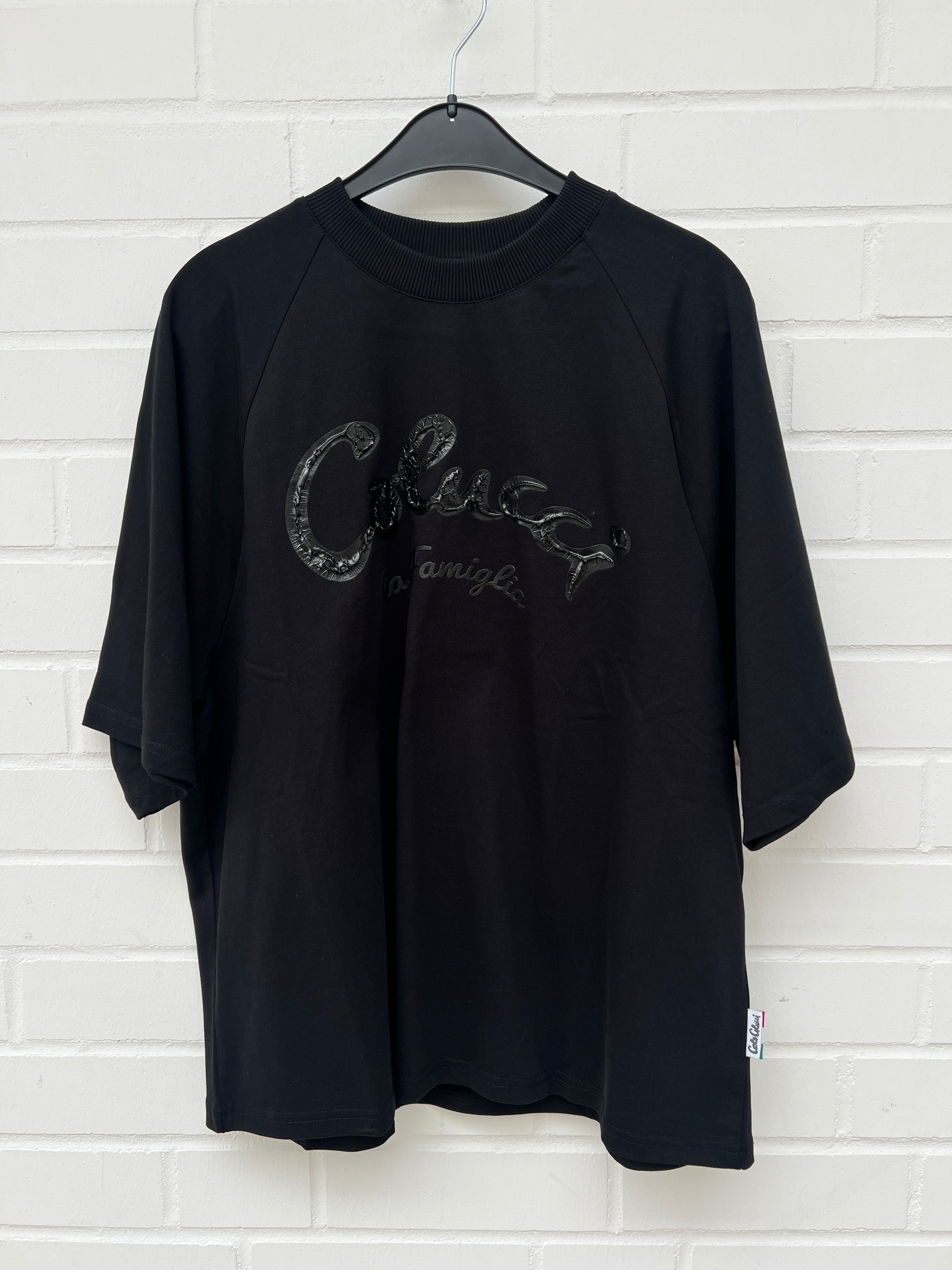 (42) Carlo Colucci Tshirt schwarz Gr.S