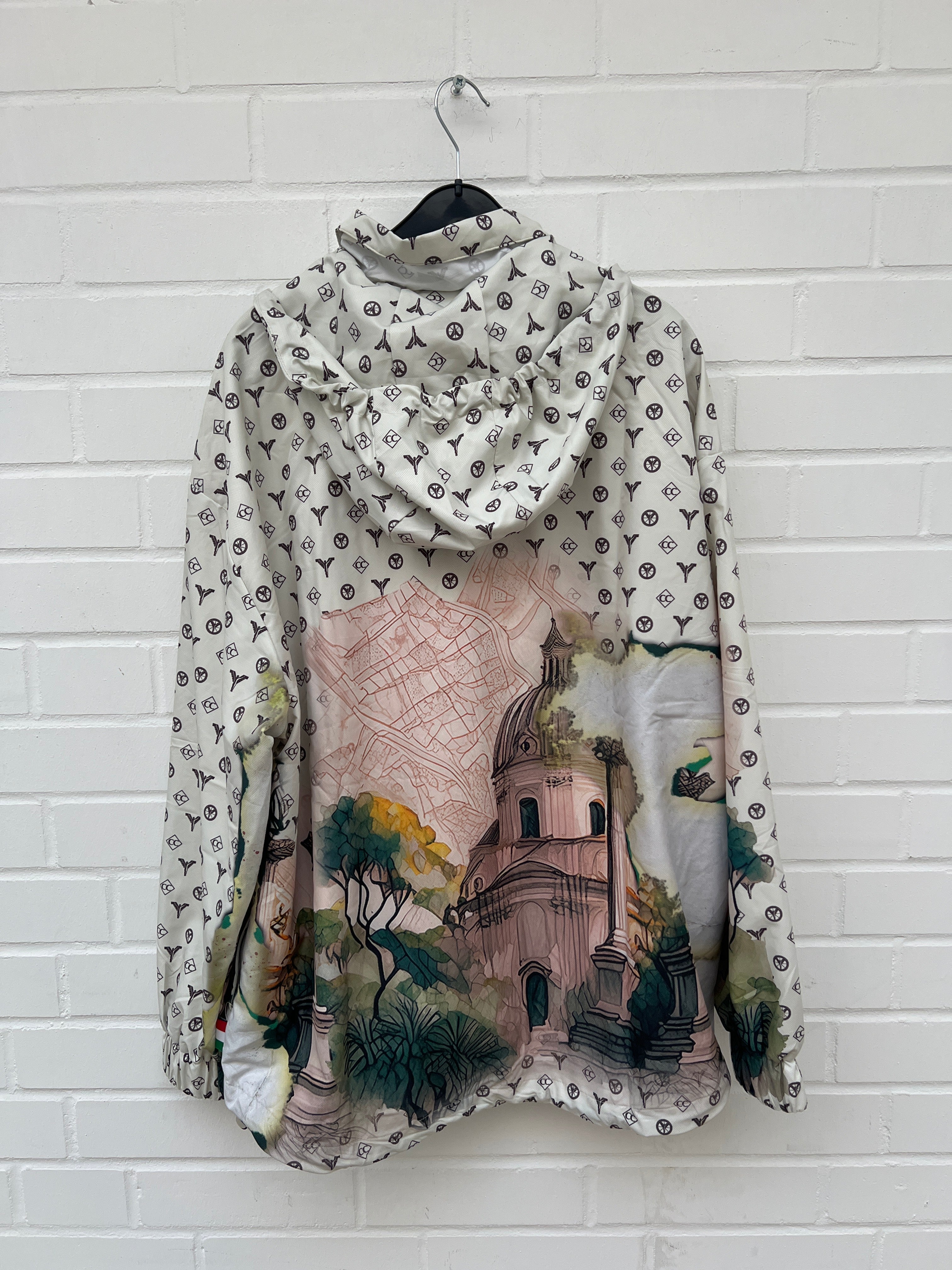 Carlo Colucci Zip Windbreaker beige muster