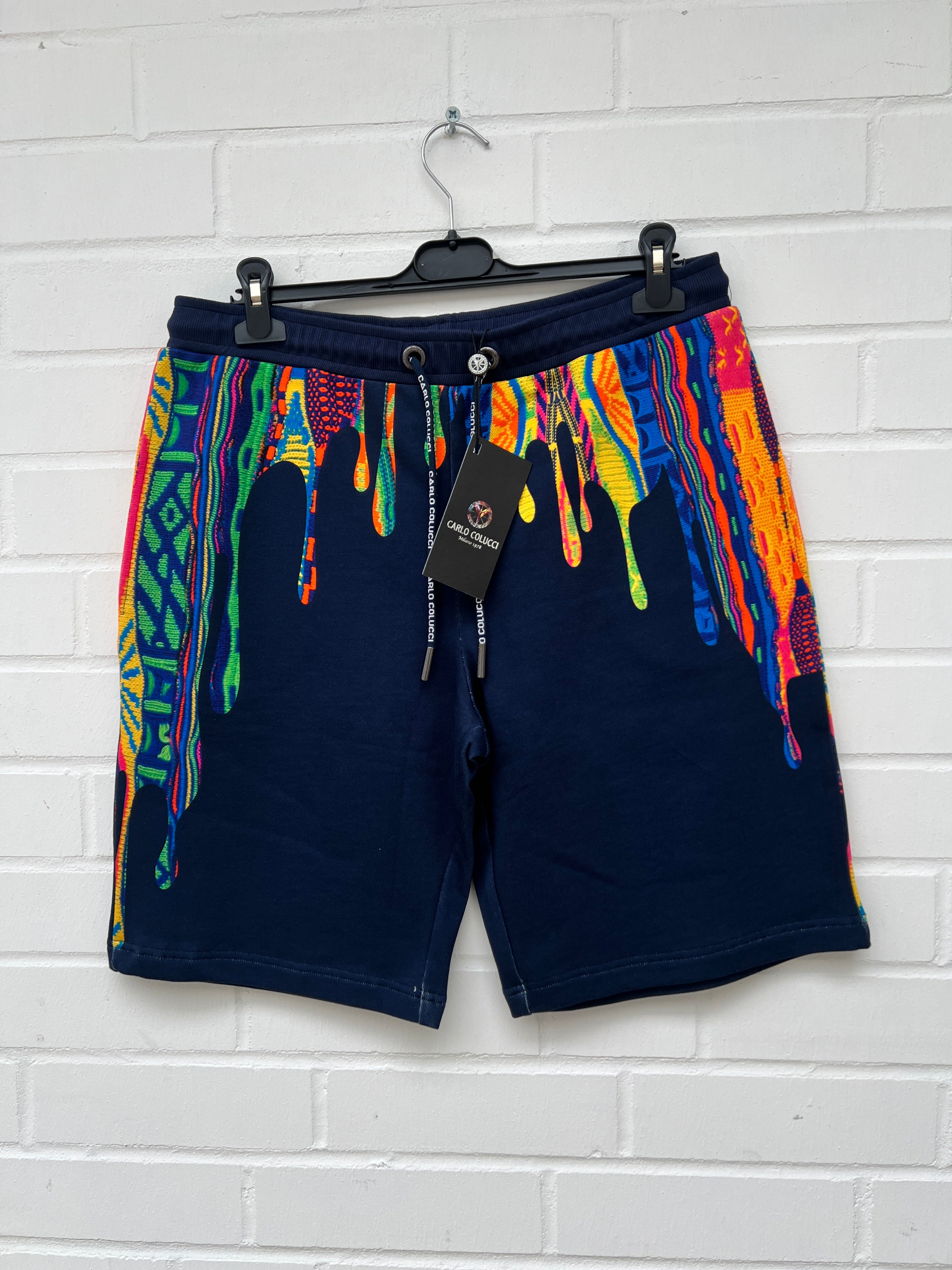 (Stange4) Carlo Colucci Short blau muster Gr.L