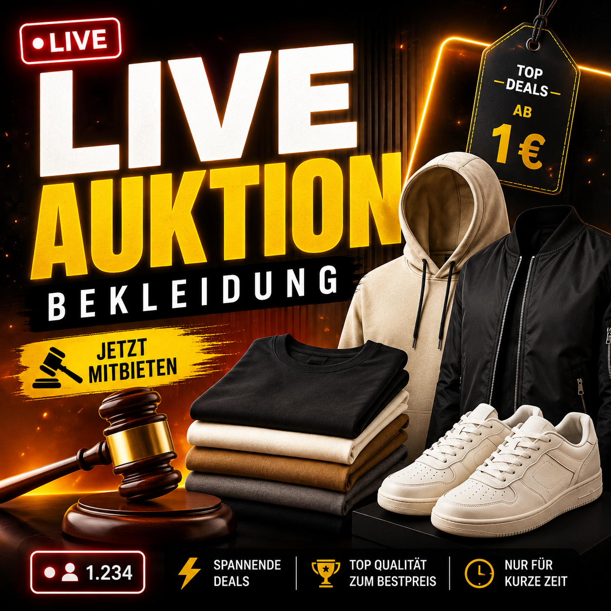LIVE Bekleidung Auktion Artikel
