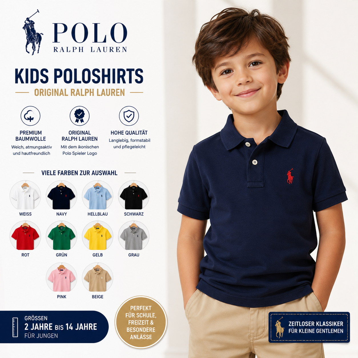 POLO Ralph Lauren Kids Poloshirt weiß .