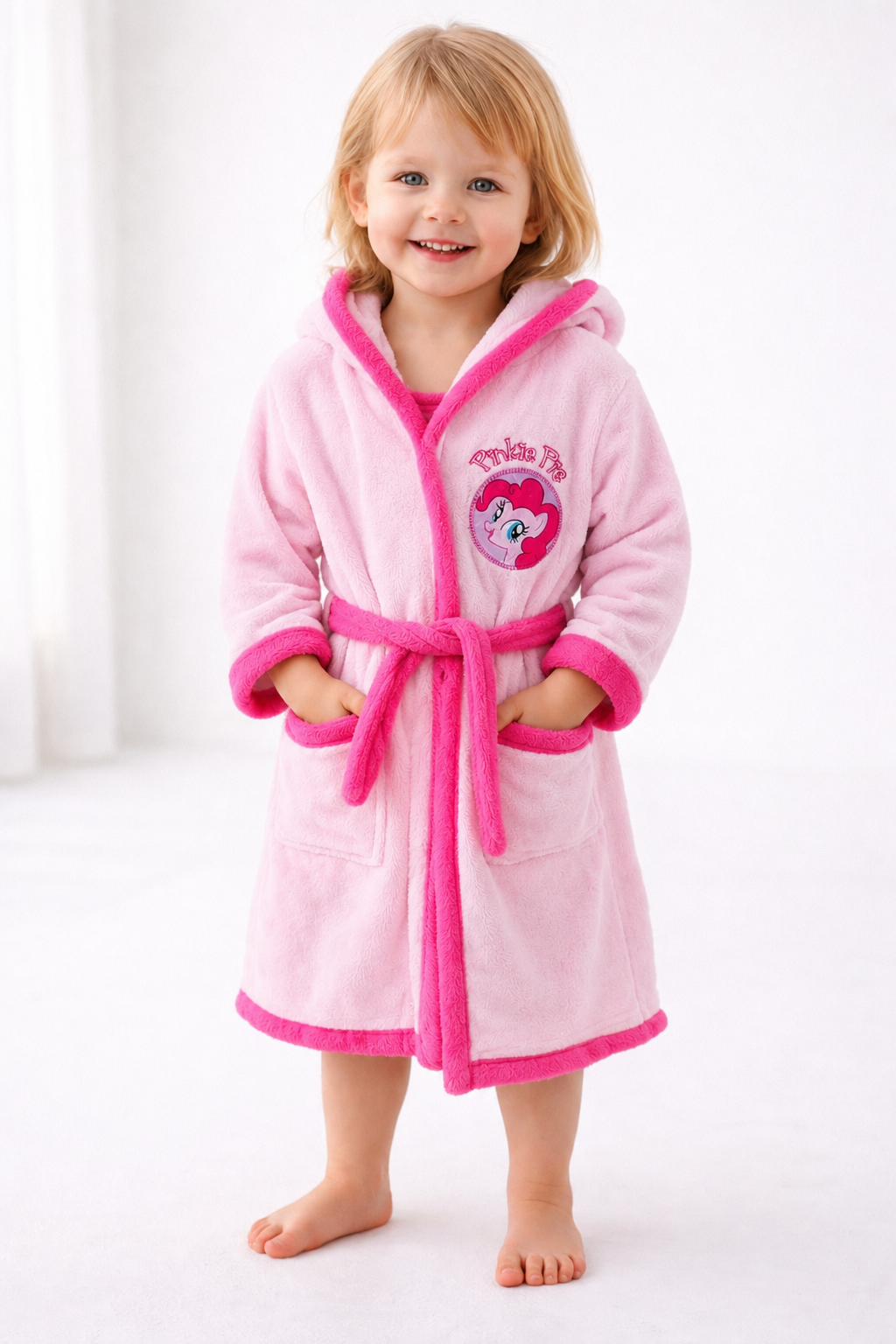 Kinder Bademantel Kuschelbademantel Minions, My little Pony, Feuerwehrmann Sam, Cars, Paw Patrol pink gelb rot blau