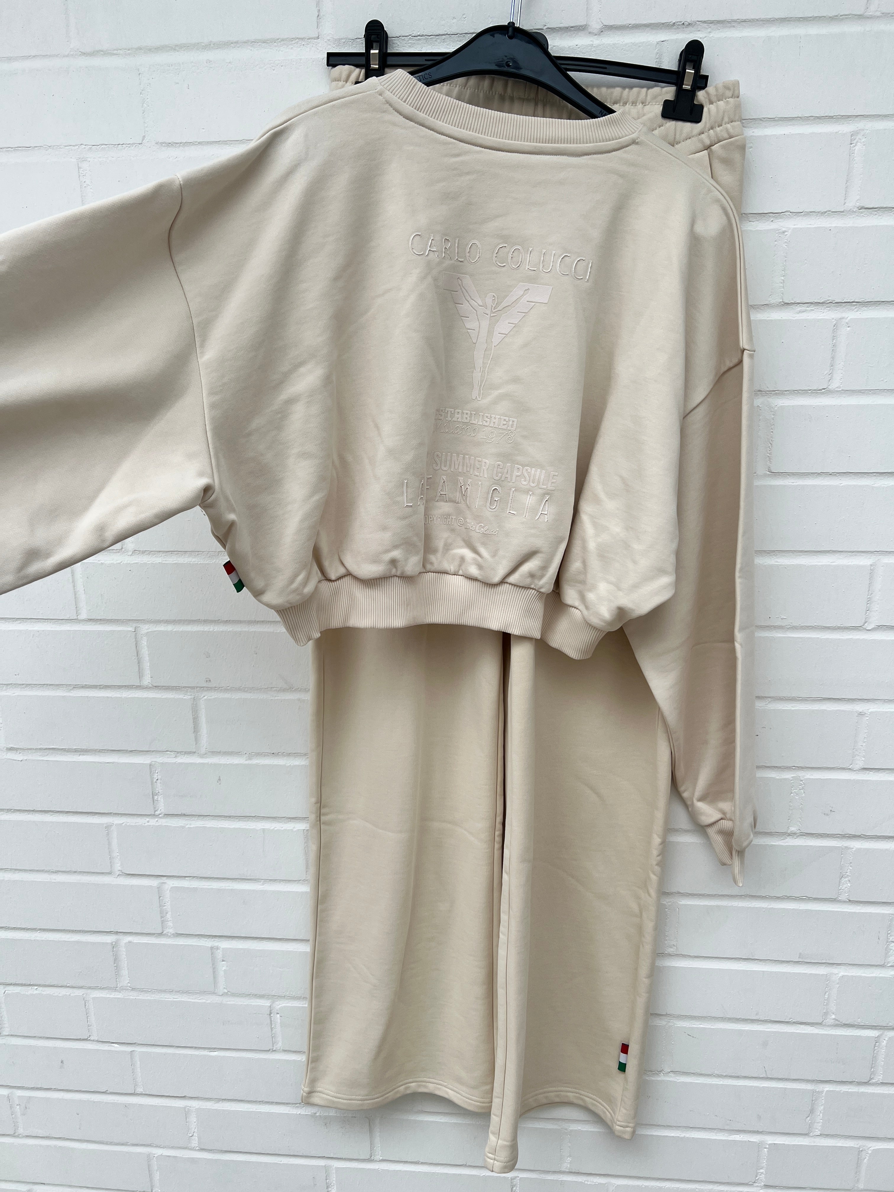 (Stange4) Carlo Colucci Damenanzug beige M/L