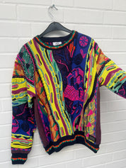(208) Carlo Colucci 3D Strickpullover Pullover neon bunt C12507 COL 101