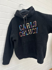 Carlo Colucci Teddy Hoodie schwarz
