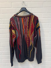 Carlo Colucci 3D Strickpullover grau bunt GrL