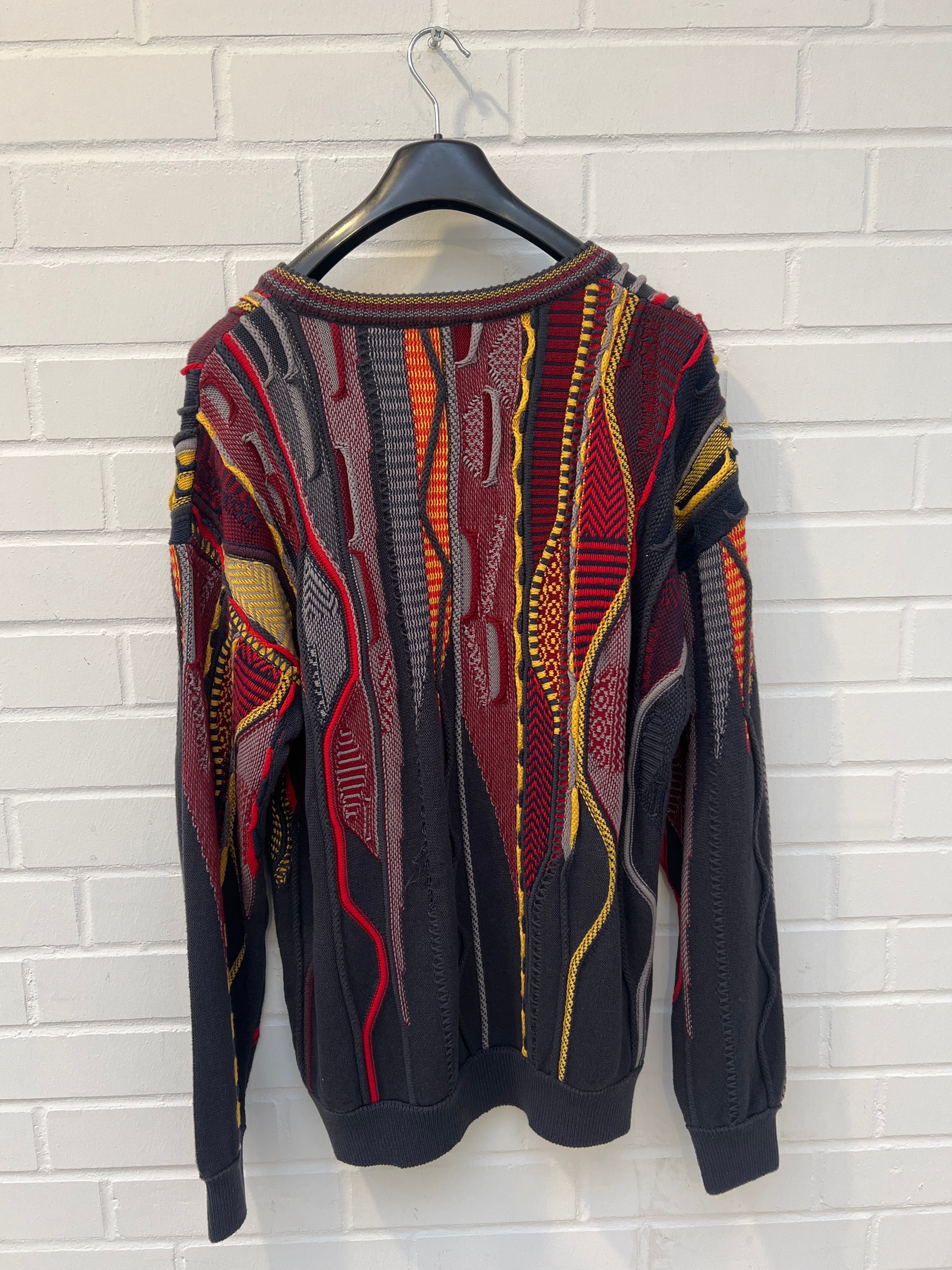 Carlo Colucci 3D Strickpullover grau bunt GrL