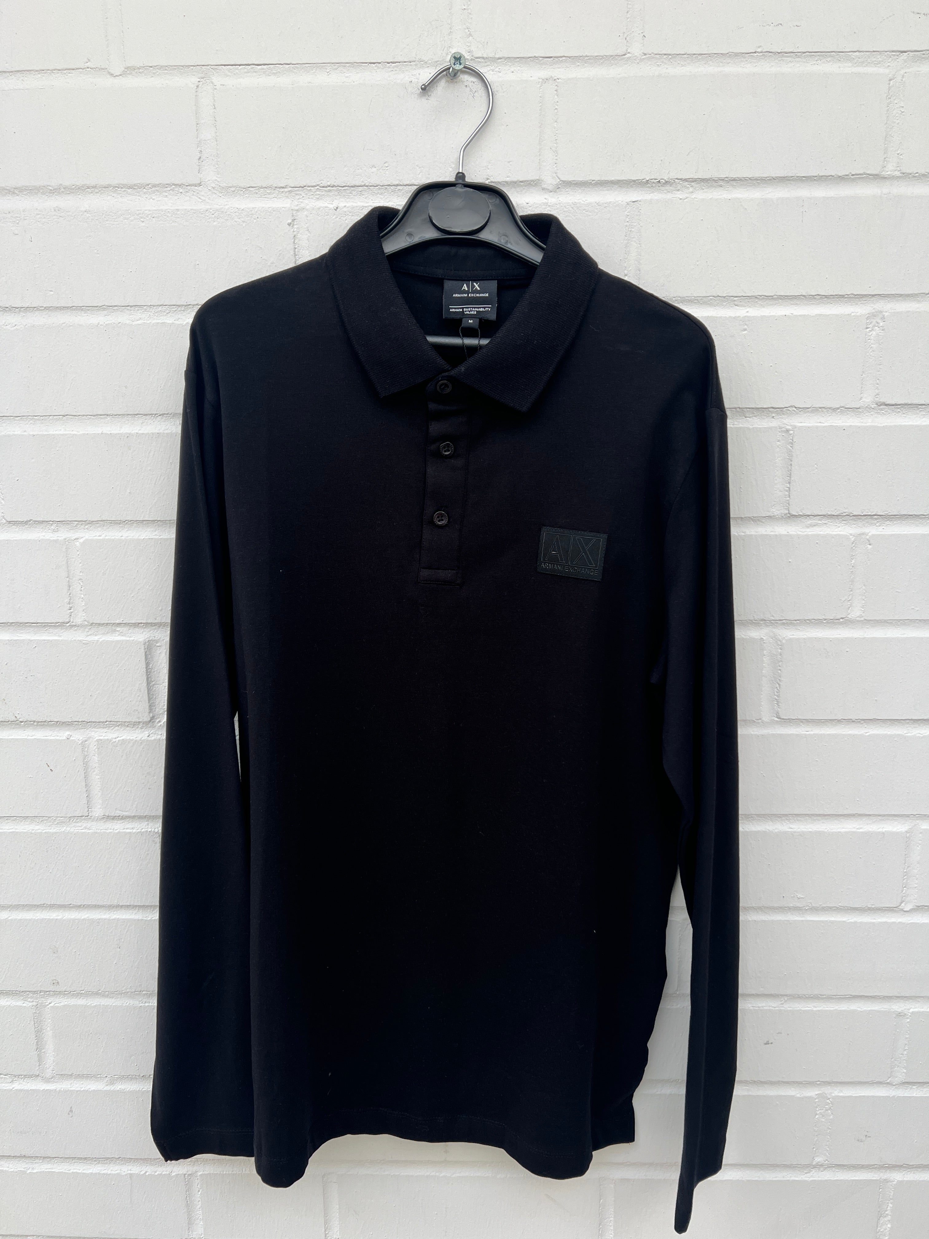 (91) ARMANI EXCHANGE Poloshirt Langarm Schwarz